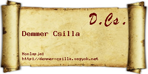 Demmer Csilla névjegykártya
