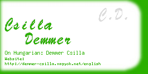 csilla demmer business card